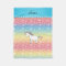 Personalized name unicorn rainbow hearts