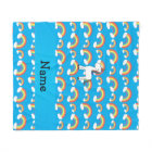 Personalized name unicorn sky blue rainbows