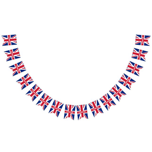personalized name Union Jack bunting  Flags (All)