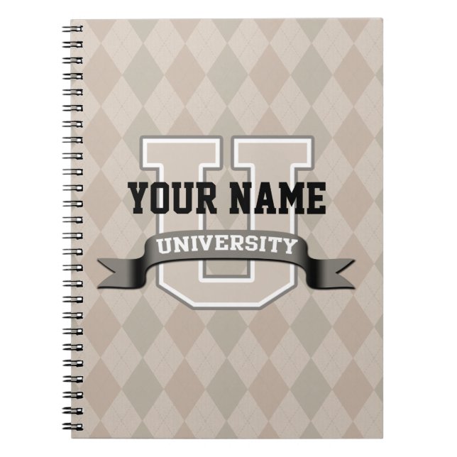 Personalized Name University Cool Funny Family Notebook (Front)