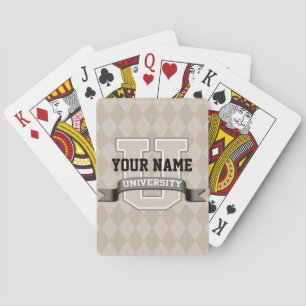 Personalized Name University Playing Cards