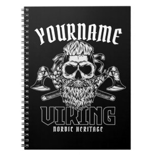 Personalized NAME Viking Nordic Warrior Heritage Notebook