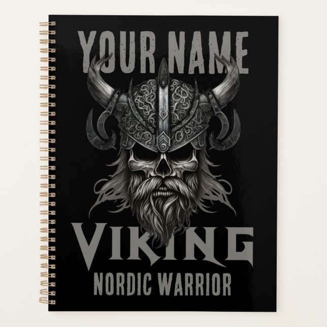 Personalized NAME Viking Warrior Heritage  Planner (Front)