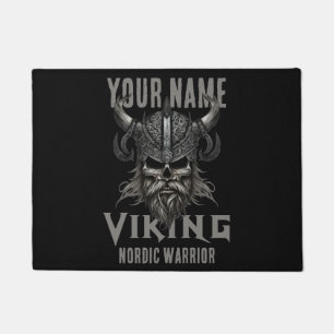 Personalized NAME Viking Warrior Heritage T-Shirt Doormat