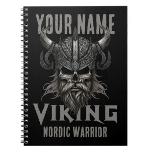Personalized NAME Viking Warrior Heritage T-Shirt Notebook