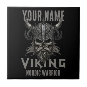 Personalized NAME Viking Warrior Heritage T-Shirt Tile