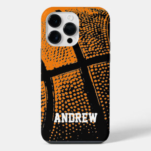 Personalized name vintage basketball sports print iPhone 14 pro max case