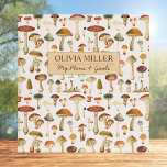 Personalized Name Vintage Mushroom Pattern Binder<br><div class="desc">Elevate your organization with a vintage mushroom 3-ring binder – a fusion of fall's beauty,  biology,  and rustic charm.</div>