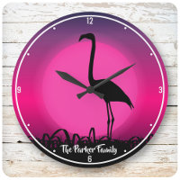 Personalized NAME Vivid Beach Sunset Pink Flamingo