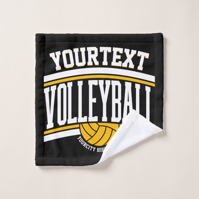 Personalized NAME Volleyball Player School Team Bath Towel Set (Wash Cloth)