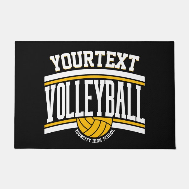 Personalized NAME Volleyball Player School Team  Doormat (Front)