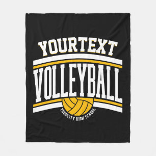 Personalized NAME Volleyball Player School Team Fleece Blanket
