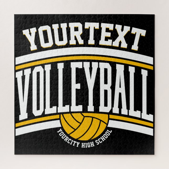Personalized NAME Volleyball Player School Team  Jigsaw Puzzle (Vertical)