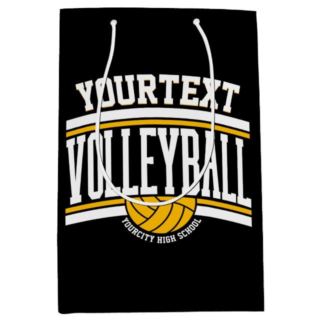 Personalized NAME Volleyball Player School Team  Medium Gift Bag (Front)