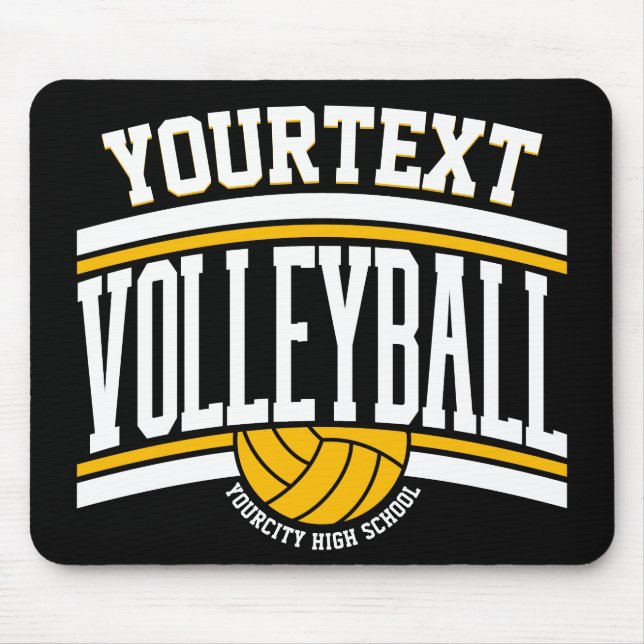 Personalized NAME Volleyball Player School Team  Mouse Pad (Front)