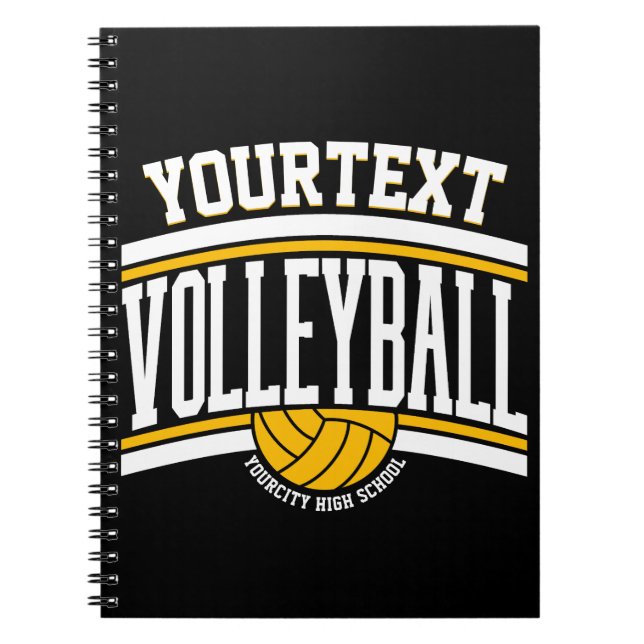 Personalized NAME Volleyball Player School Team Notebook (Front)