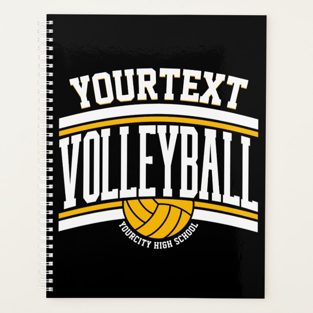 Personalized NAME Volleyball Player School Team  Planner (Front)