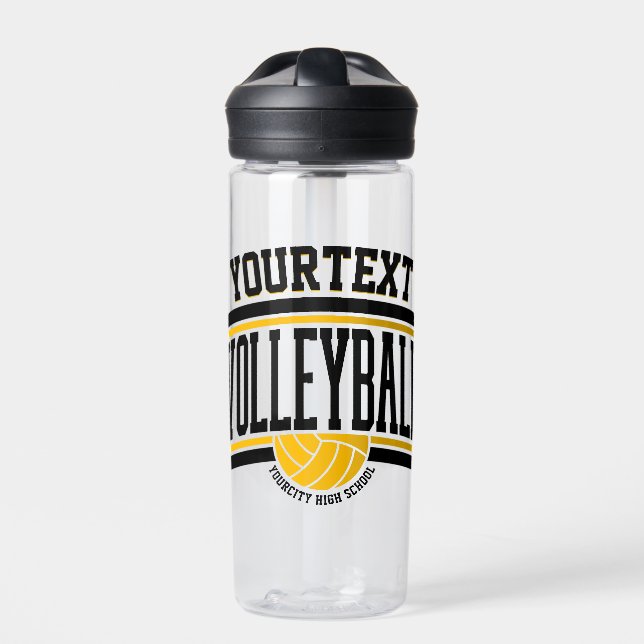 Personalized NAME Volleyball Player School Team Water Bottle (Front)