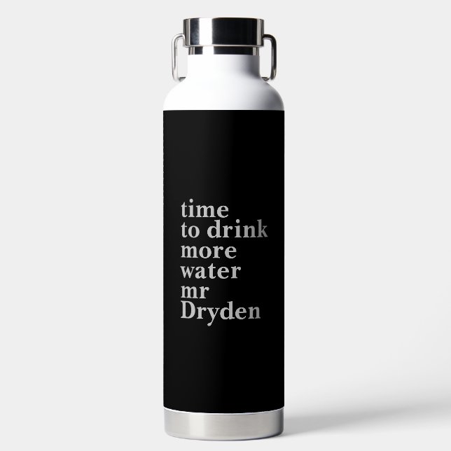 Personalized name  water bottle (Front)