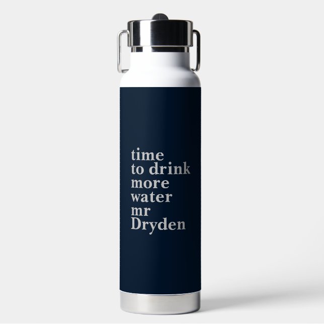 Personalized name  water bottle (Front)