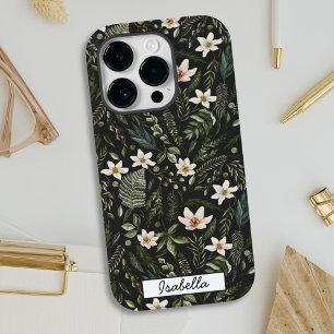 Personalized Name Watercolor Floral  Case-Mate iPhone 14 Pro Case