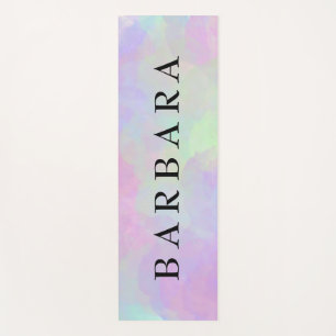 Personalized Name Watercolor Yoga Mat