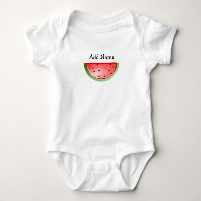 Personalized Name Watermelon Baby Tshirt (Front)