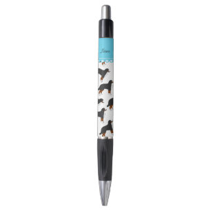Personalized name white Bernese Mountain dogs Pen