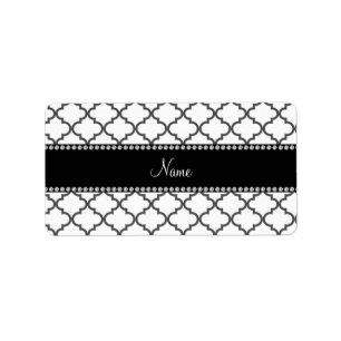 Personalized name White moroccan Label