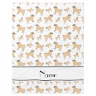 Personalized name white Pug dogs