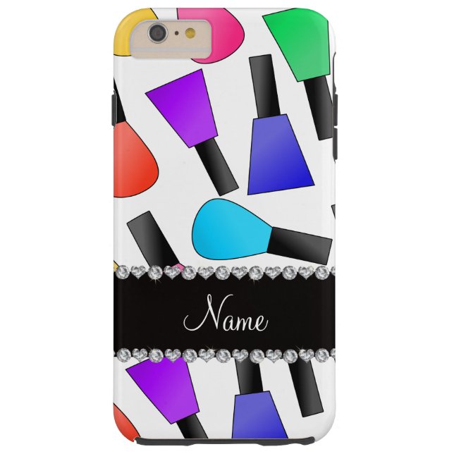 Personalized name white rainbow nail polish Case-Mate iPhone case (Back)