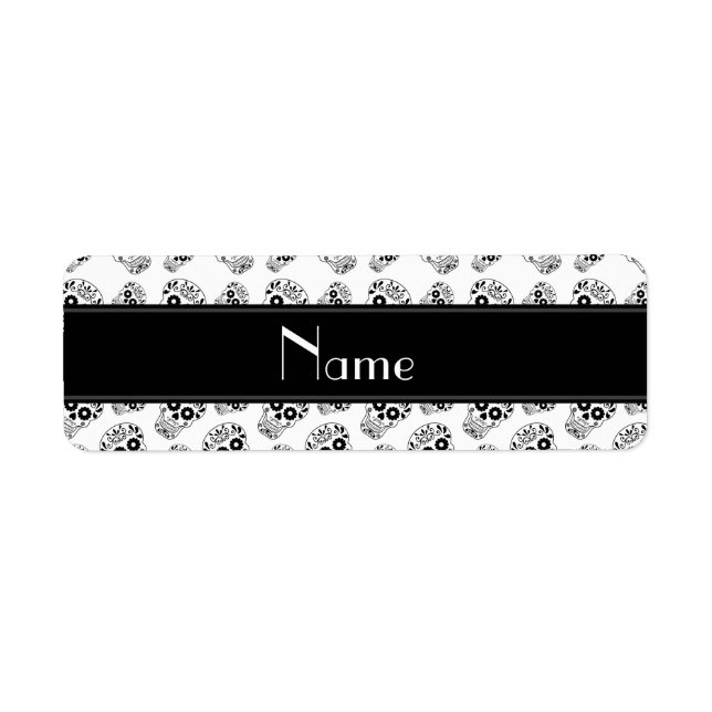 Personalized name white sugar skulls (Front)