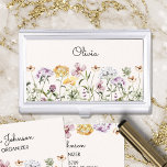 Personalized Name Wildflower Garden Business Card Holder<br><div class="desc">Introducing our Personalized Name Wildflower Garden Business Card Case. Discover a delightful colourful blooms bring the charm of nature. You can add your family name on it. Great as gift for nature and flower lovers.</div>