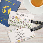 Personalized Name Wildflower Garden Luggage Tag<br><div class="desc">Bring a touch of natural beauty into your space with our Wildflower Garden Luggage Tag. Discover a delightful collection of colourful blooms bring the charm of nature. Personalize it with your name, phone, and address, It adds a touch of natural elegance to your style. Great as gift for nature and...</div>
