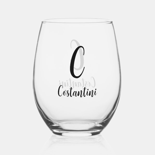 Personalized Name Wine Glass (Front)