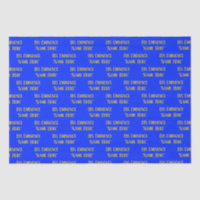 Personalized Name Wish Elegant Royal Blue Yellow