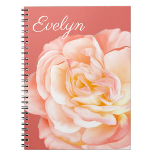 Personalized Name with a Beautiful Rose Notebook