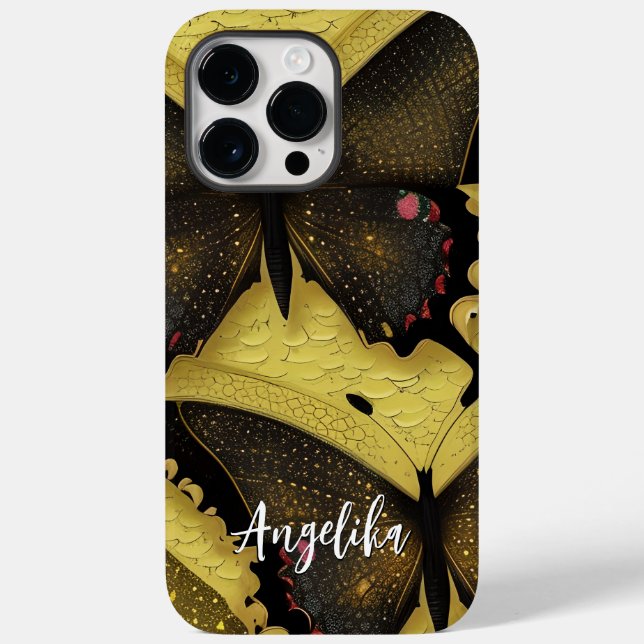 Personalized Name with Butterfly Design Case-Mate iPhone Case (Back)