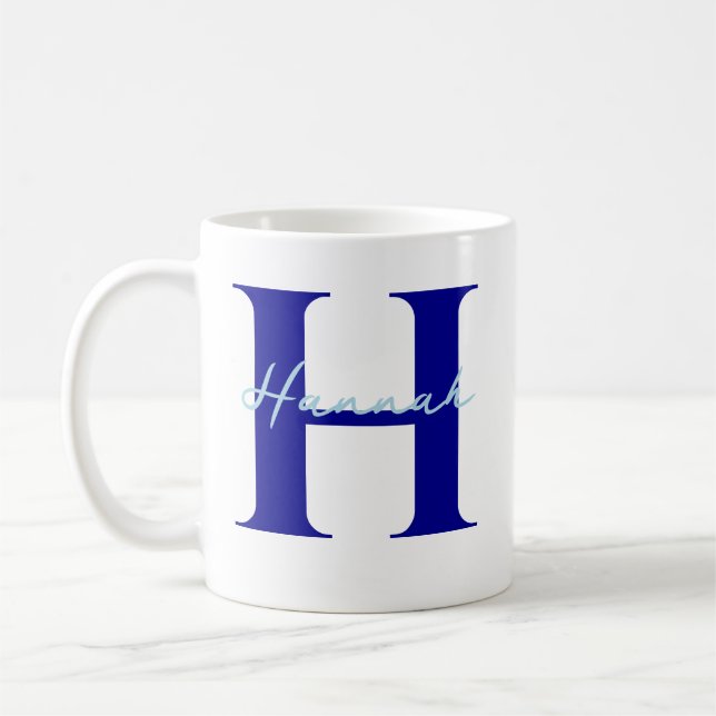 Personalized Name With Initial Gift For Him Her Coffee Mug (Left)