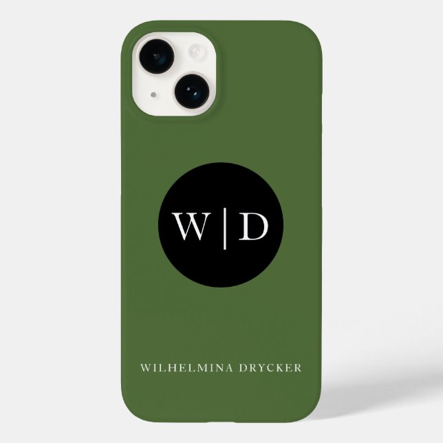 Personalized Name with Monogram Case-Mate iPhone Case (Back)