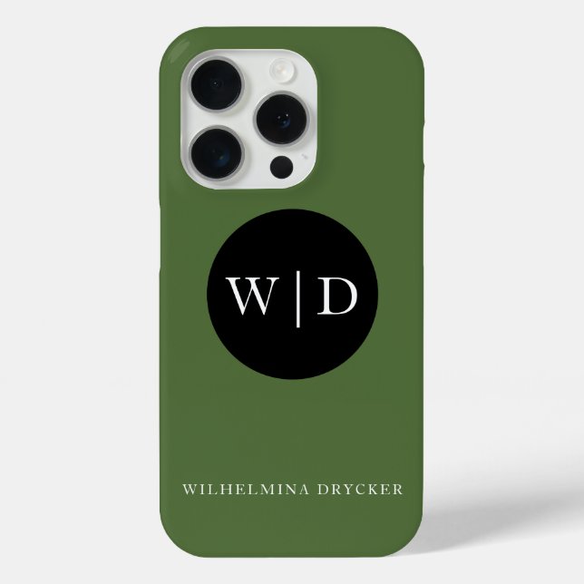 Personalized Name with Monogram Case-Mate iPhone Case (Back)