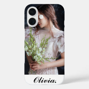 Personalized Name with Photo iPhone 16 Case