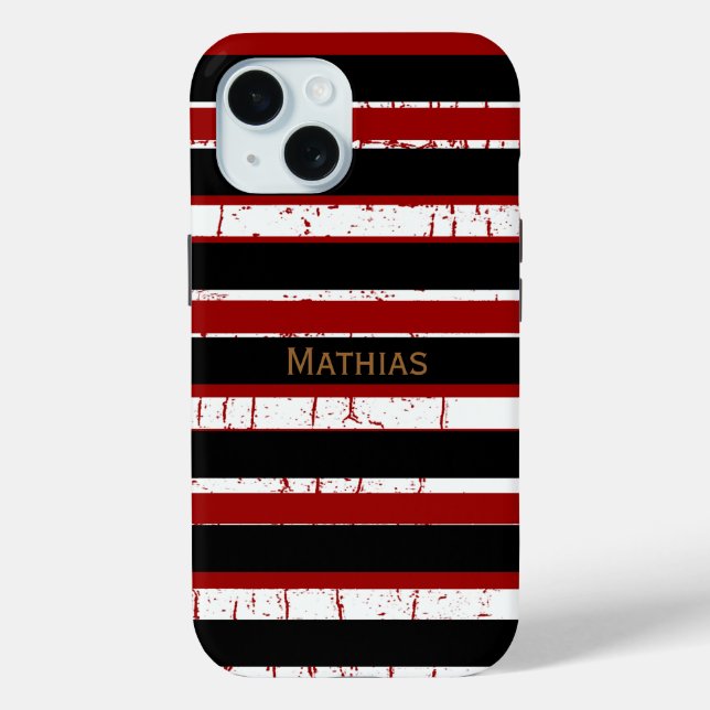 Personalized name with stripe Case-Mate iPhone case (Back)