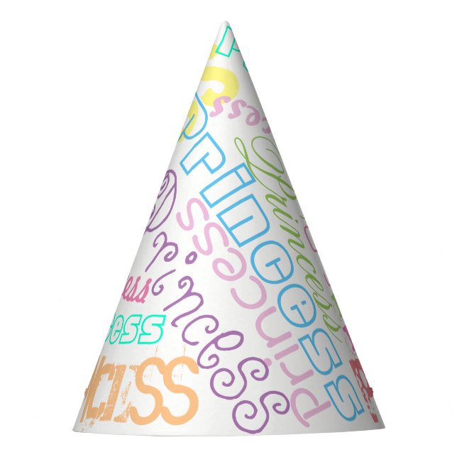 Personalized Name/Word Custom Colours Party Hat (Front)