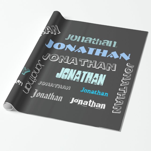 Personalized NAME wordcloud template Wrapping Paper (Unrolled)