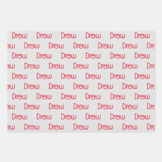 Personalized Name Wrapping Paper Sheet