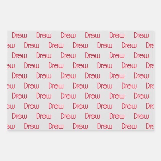 Personalized Name Wrapping Paper Sheet (Front)