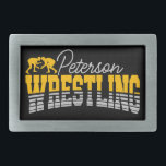 Personalized NAME Wrestling School Team Wrestler  Belt Buckle<br><div class="desc">Wrestling ADD NAME School Champion Team Wrestler Sports Athlete design - Customize with your Name or Custom Text!</div>