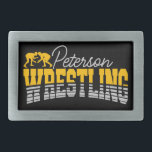 Personalized NAME Wrestling School Team Wrestler  Belt Buckle<br><div class="desc">Wrestling ADD NAME School Champion Team Wrestler Sports Athlete design - Customize with your Name or Custom Text!</div>