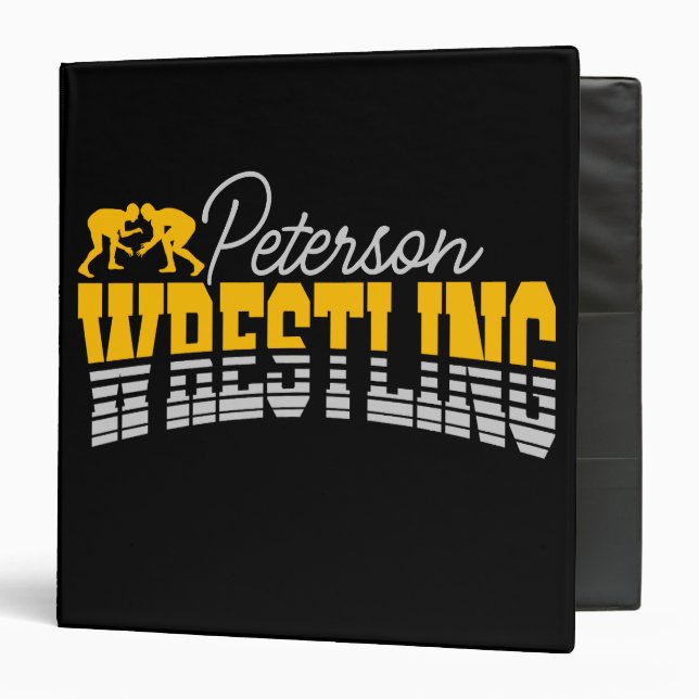 Personalized NAME Wrestling School Team Wrestler  Binder (Front/Inside)